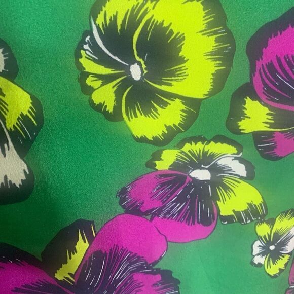 J Crew petite size 0 green floral blouse top (i1) - Picture 6 of 16